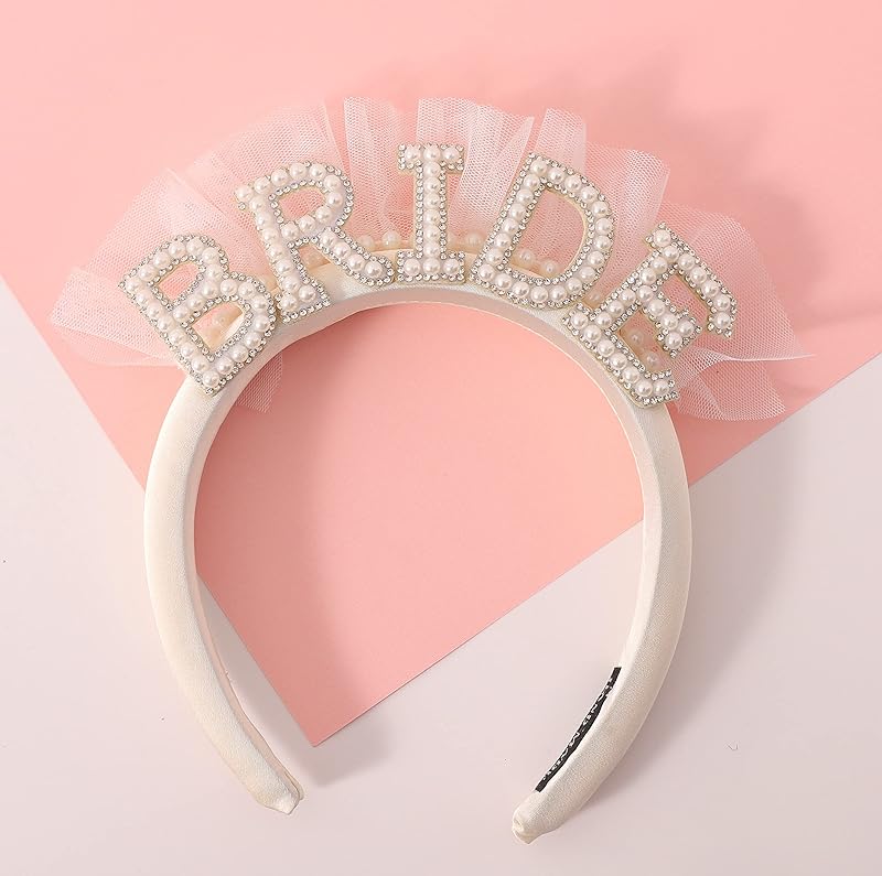 Pearl Bridal Headband with Rhinestone
