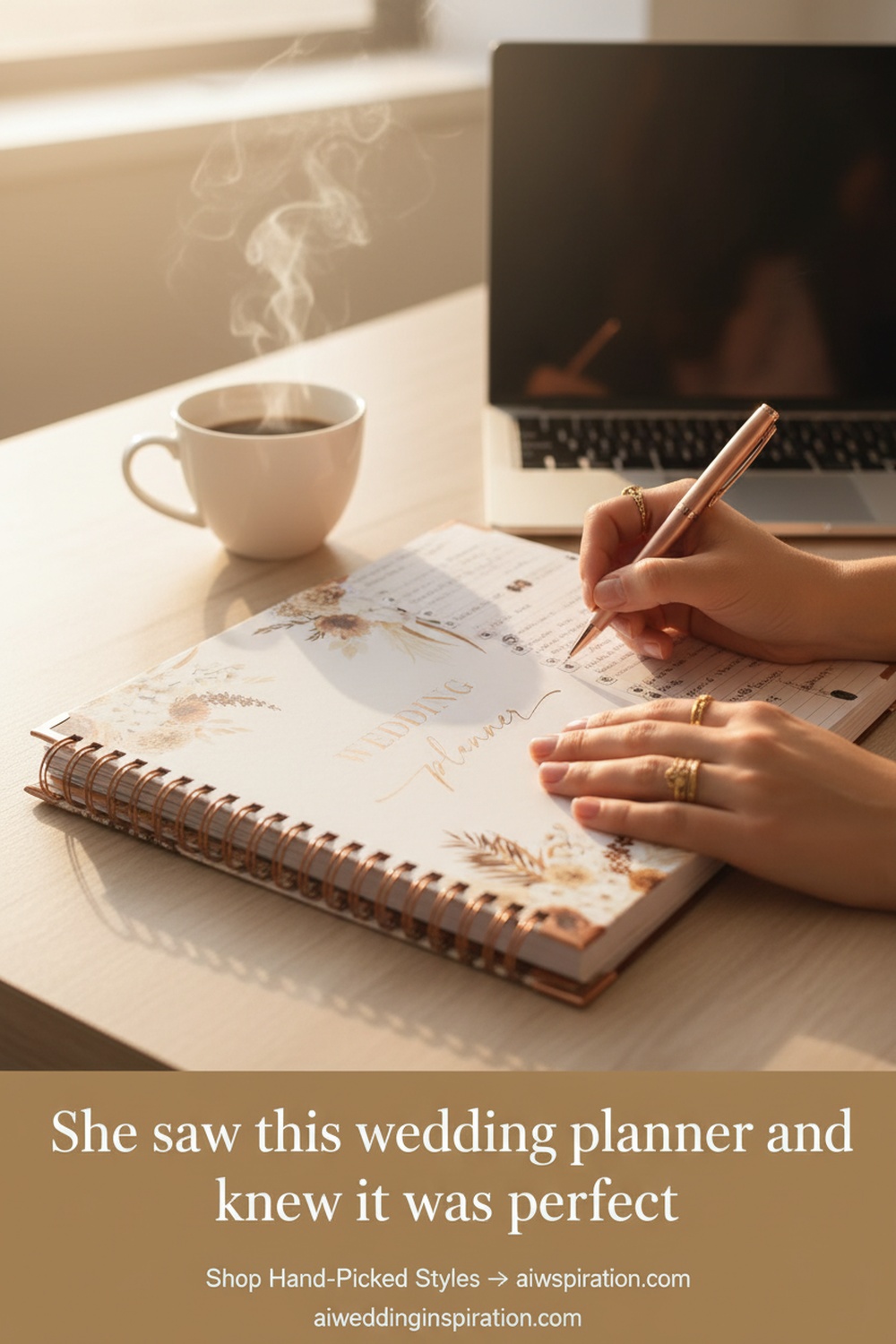 Boho Wedding Planner Book & Organizer - Lifestyle