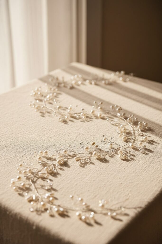 The Extra Long Pearl & Crystal Bridal Hair Vine for Dreamy Weddings