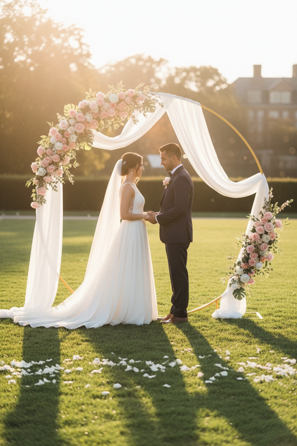 7.2FT Round Gold Circle Backdrop Stand - Lifestyle
