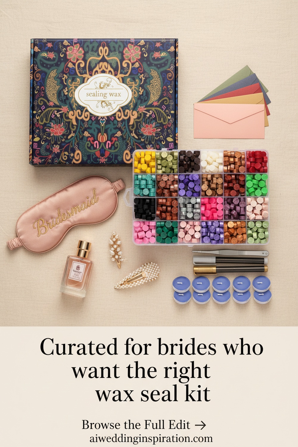 Wax Seal Stamp Kit, 24 Colors, 624 Pcs Stamp Beads - Curated Edit