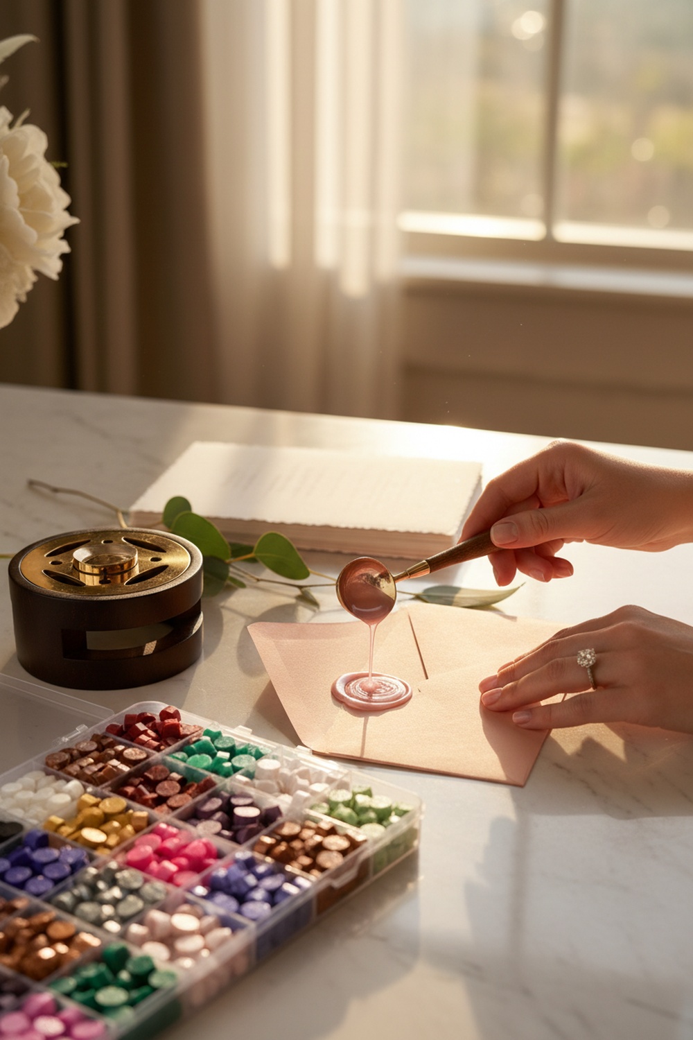 Wax Seal Stamp Kit, 24 Colors, 624 Pcs Stamp Beads - Lifestyle