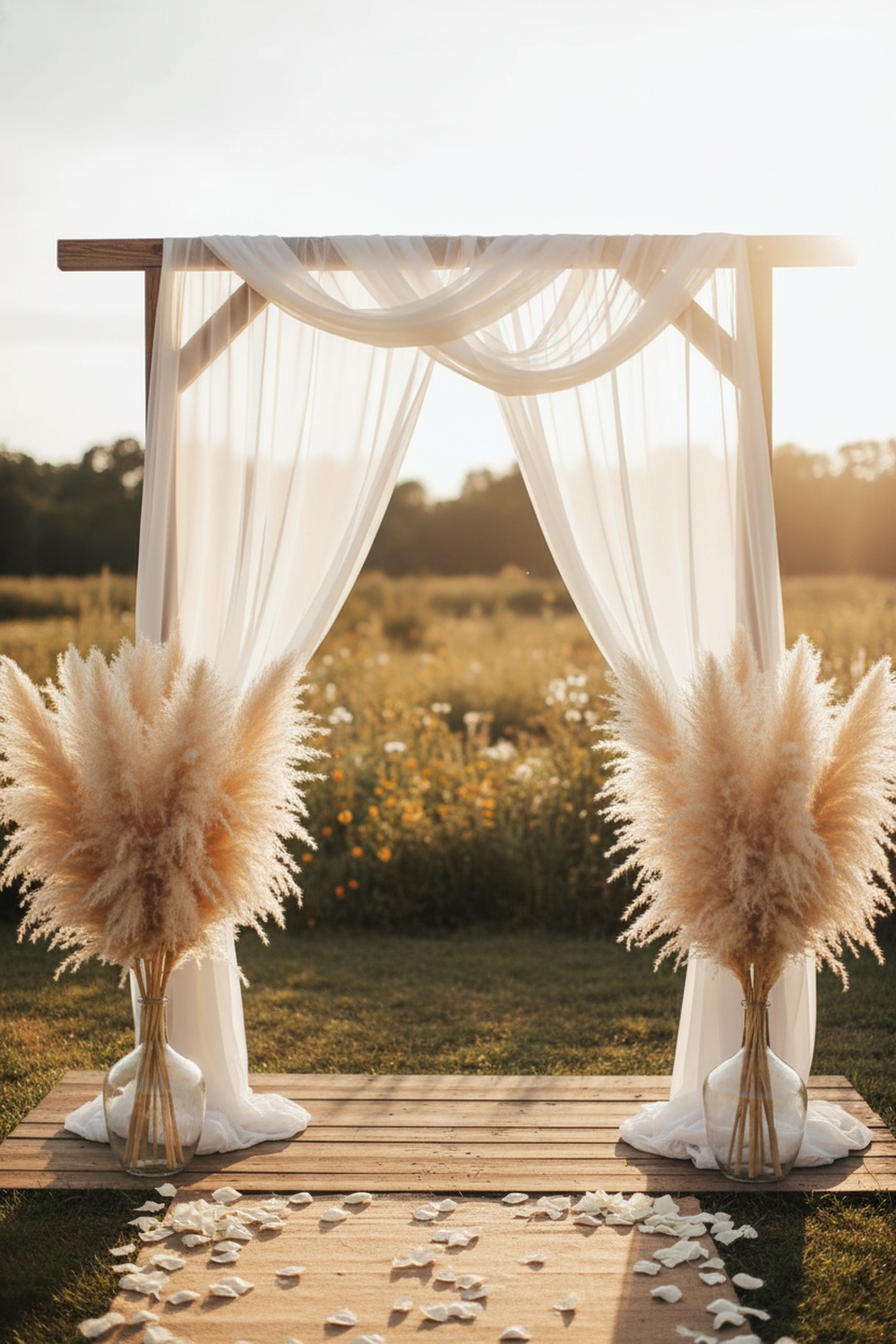 Natural Pampas Grass 40 Inch, 10 Stems - Lifestyle