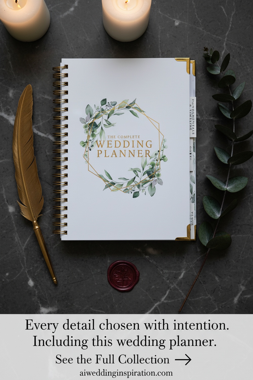 Your Perfect Day Wedding Planner, Floral - Flat Lay