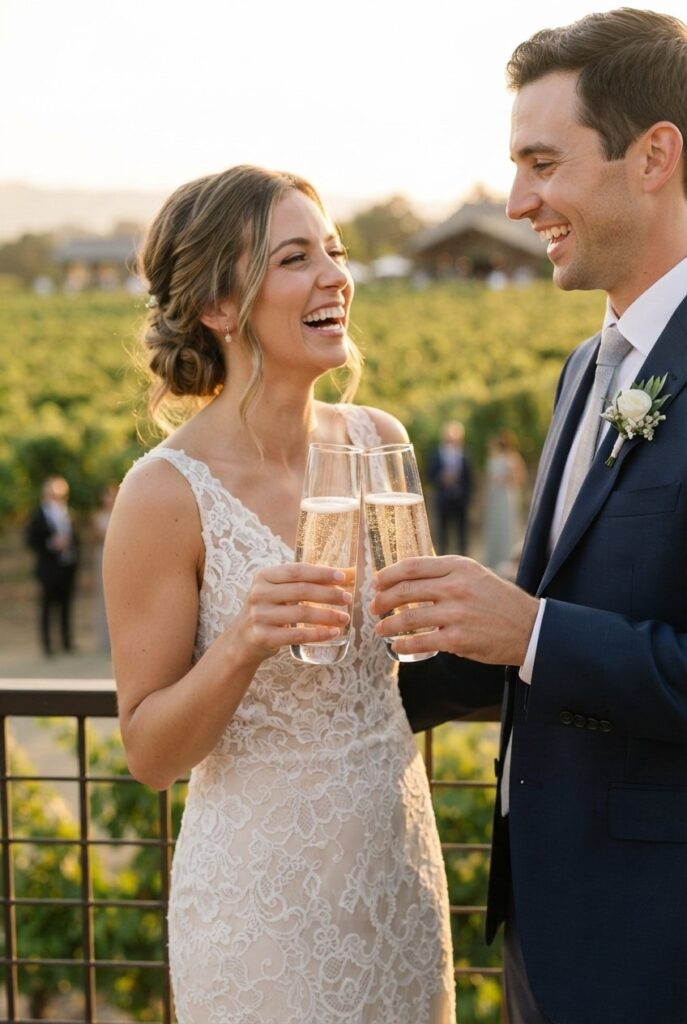 Stemless Champagne Flutes for Wedding Toasts and Brunch
